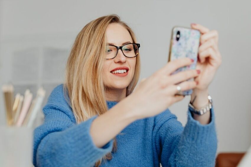 Person looking at phone