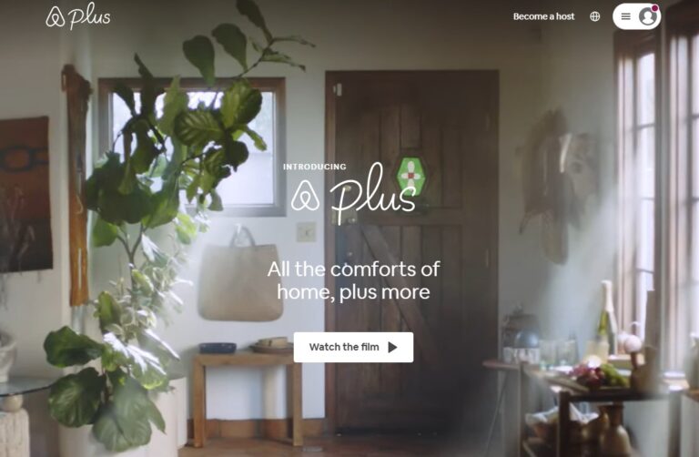 01_A screenshot of the Airbnb Plus homepage