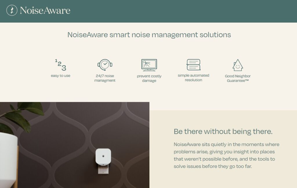 04_NoiseAware homepage screenshot