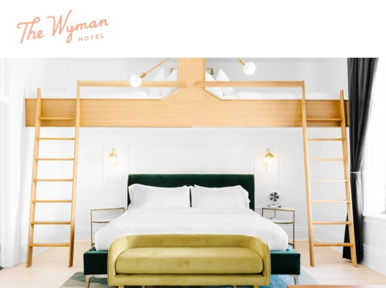 04_The Wyman hotel website screenshot