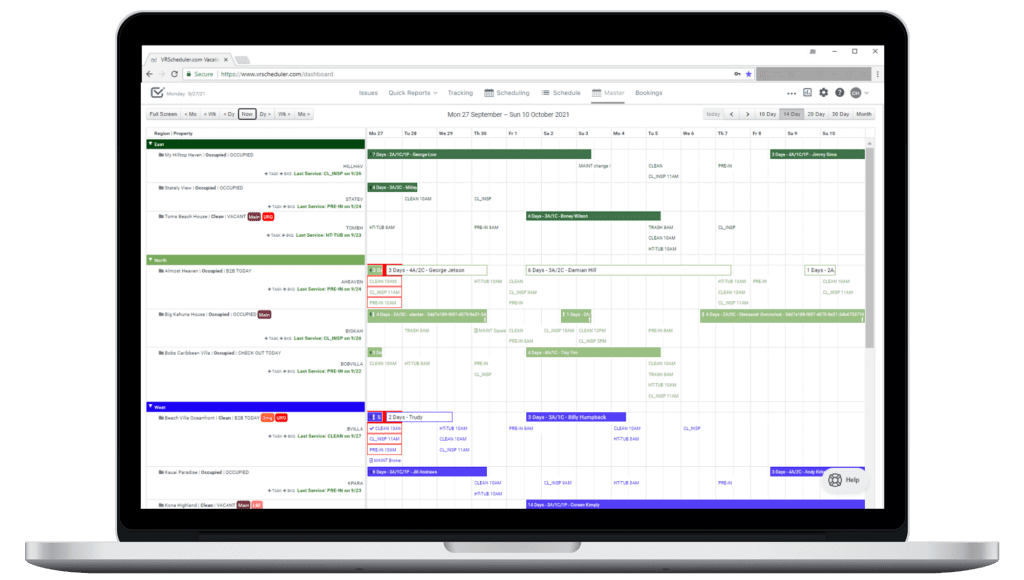 Screenshot of Operto Teams Master Calendar.