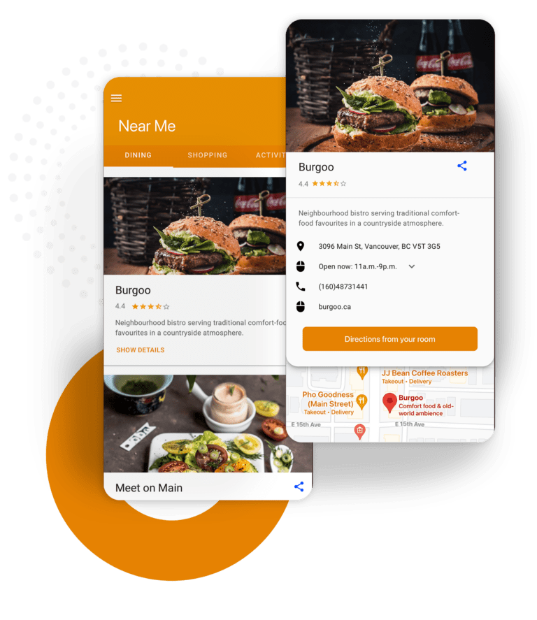 Operto Guest web app local recommendations
