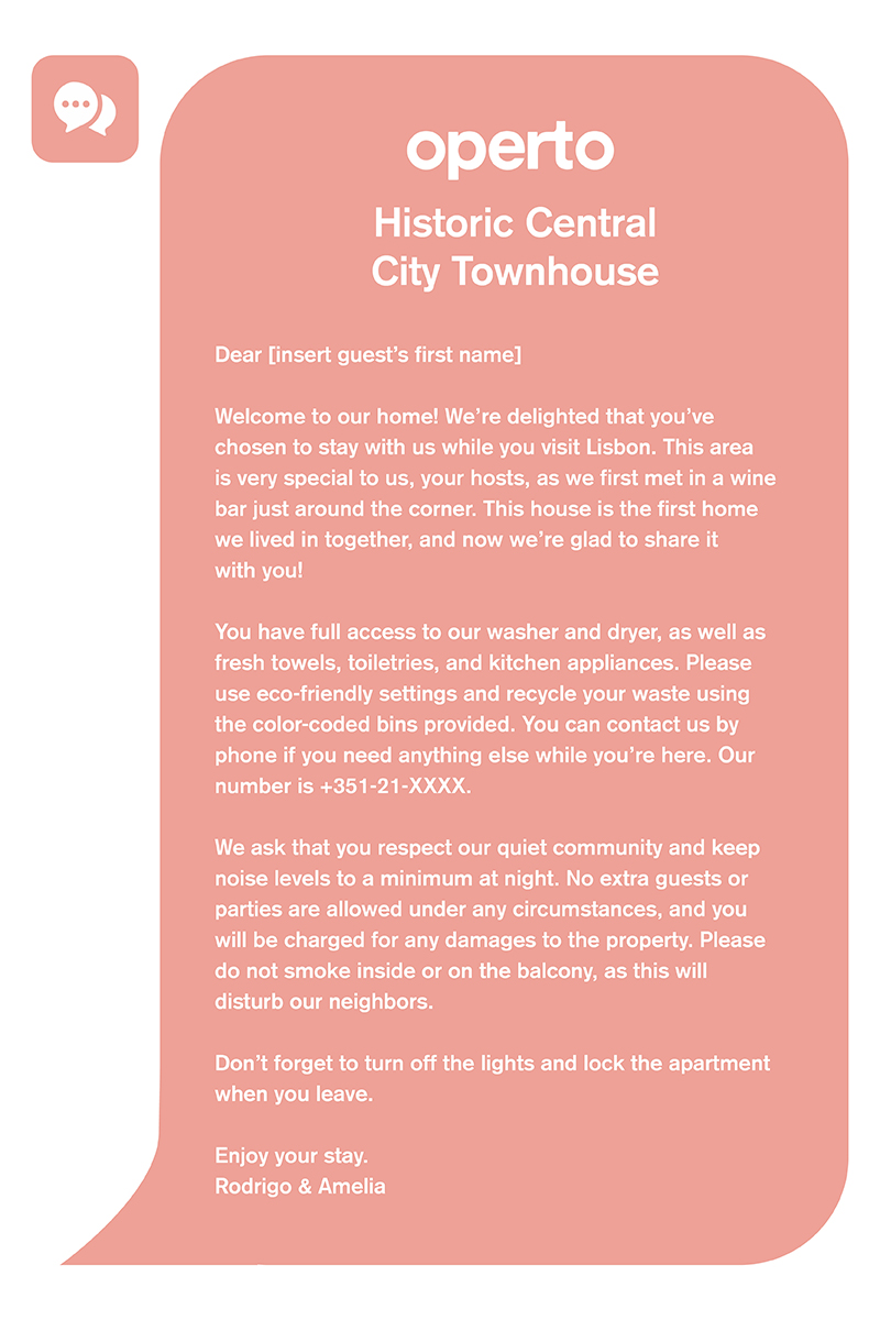 Airbnb Introduction Message Example Airbnb Welcome Letter: Examples & Free Template (2025)