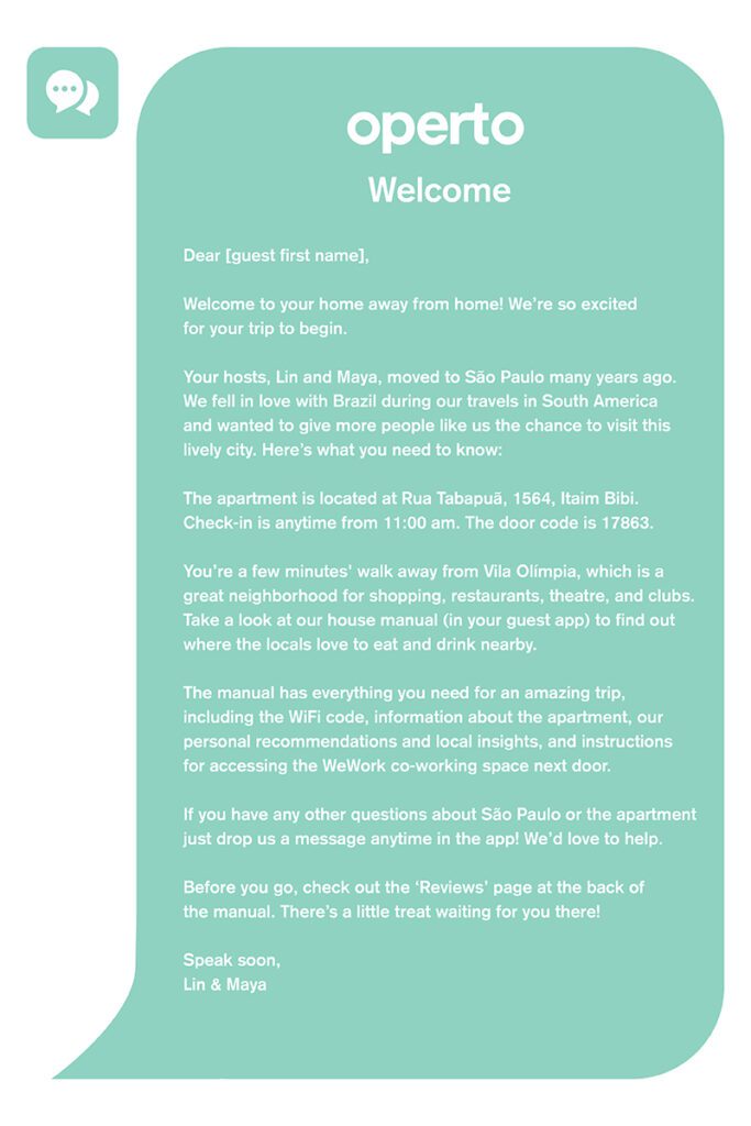 airbnb welcome letter template free