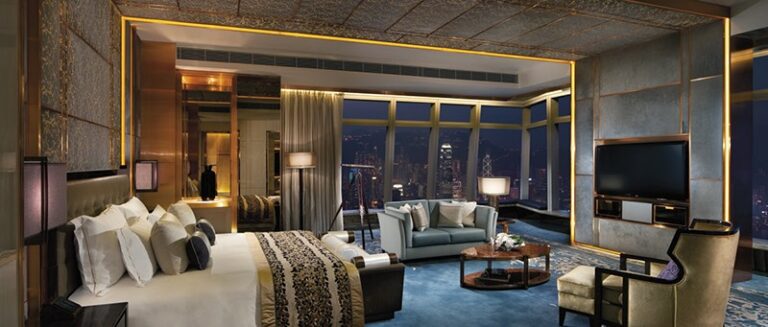 Luxury penthouse hotel room