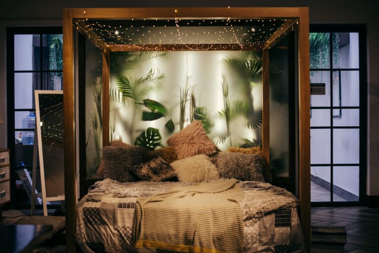 Photo of cozy garden themed bedroom