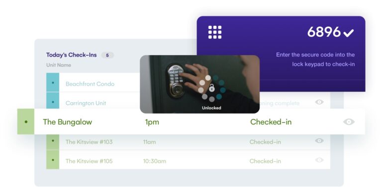 Image of the Operto keyless access check-in log