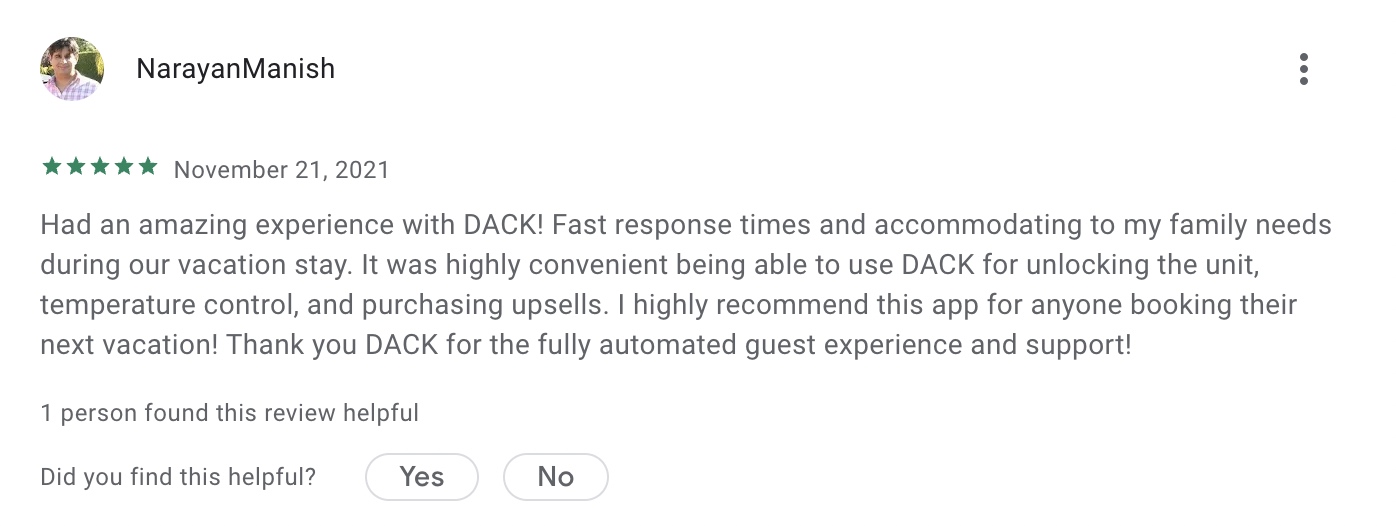 DACK positive review