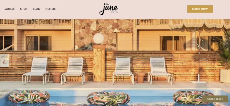 The June Motel Website screenshot