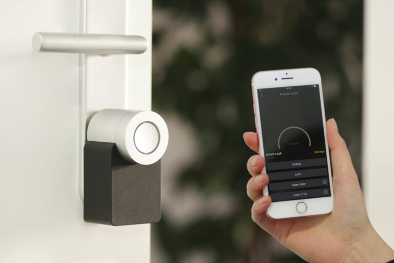 An image showing a real-life example of Nuki keyless entry for rental properties.