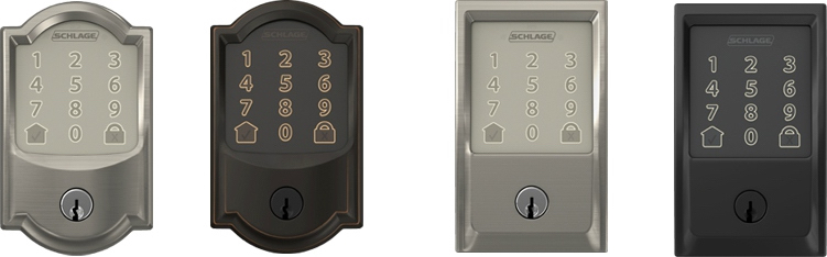 An image showing Schlage keyless entry for rental properties.