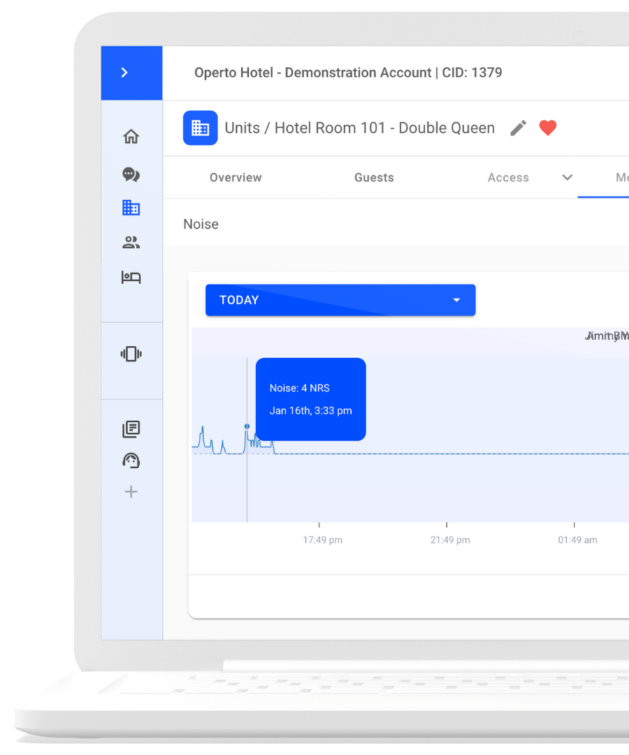 Operto Connect automates noise and occupancy monitoring with energy management automation for hotels and vacation rentals.