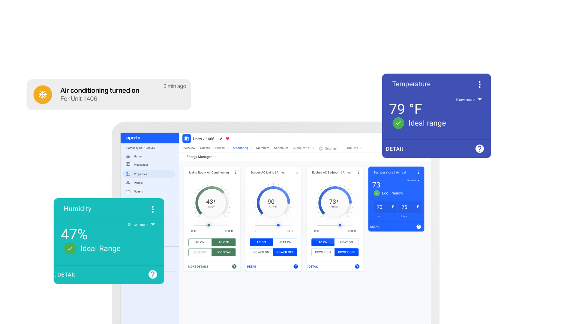 Operto energy control dashboard