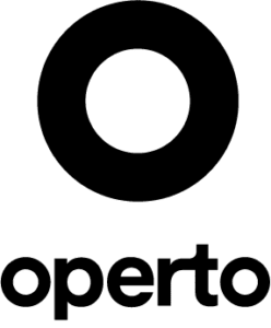 Operto stacked logo - black