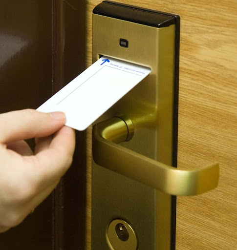 An image of a magnetic stripe lock