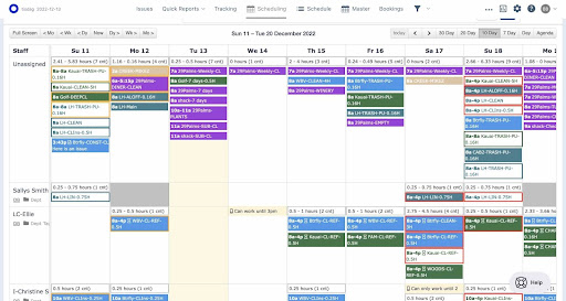 Screenshot of Operto Teams scheduling software  