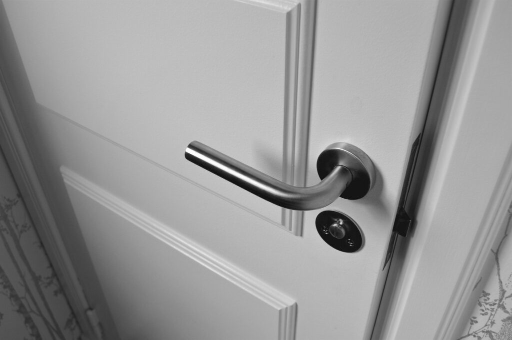 White door lock