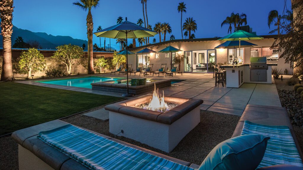 Poolside Vacation Rentals outdoors with firepit