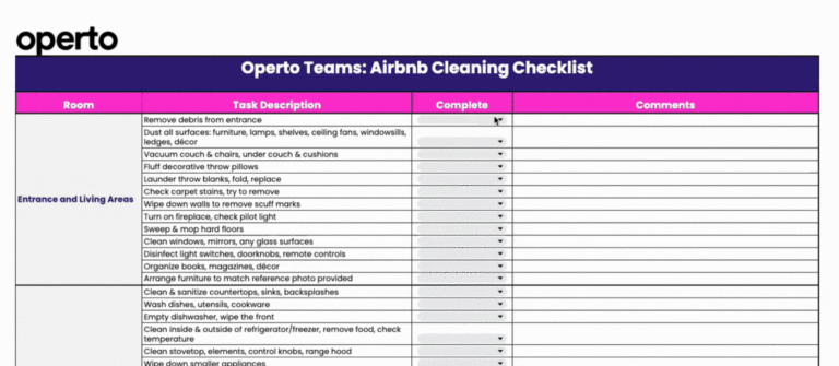 Airbnb Cleaning Checklist template showcase gif